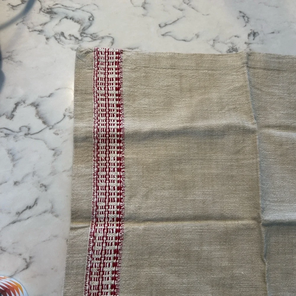 Williams Sonoma Linen with Red Detailing
